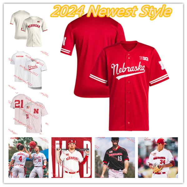 Max Anderson Dylan Carey Nebraska Cornhuskers Baseball Jersey Brice Matthews Josh Caron Gabe Swansen Casey Burnham Nebraska Jerseys Custom S