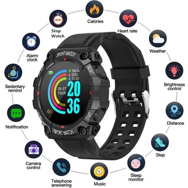 Y56 smartwatch mens full-color screen blood pressure and heart rate monitor fitness outdoor Ios Android smartwatch T241213