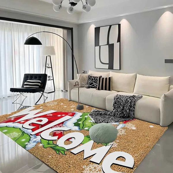 Christmas Floor Mat Entrance Door Mat Rectangular Home Soft Badmat Front Door Indoor and Outdoor Pads Toilet Carpet X241024