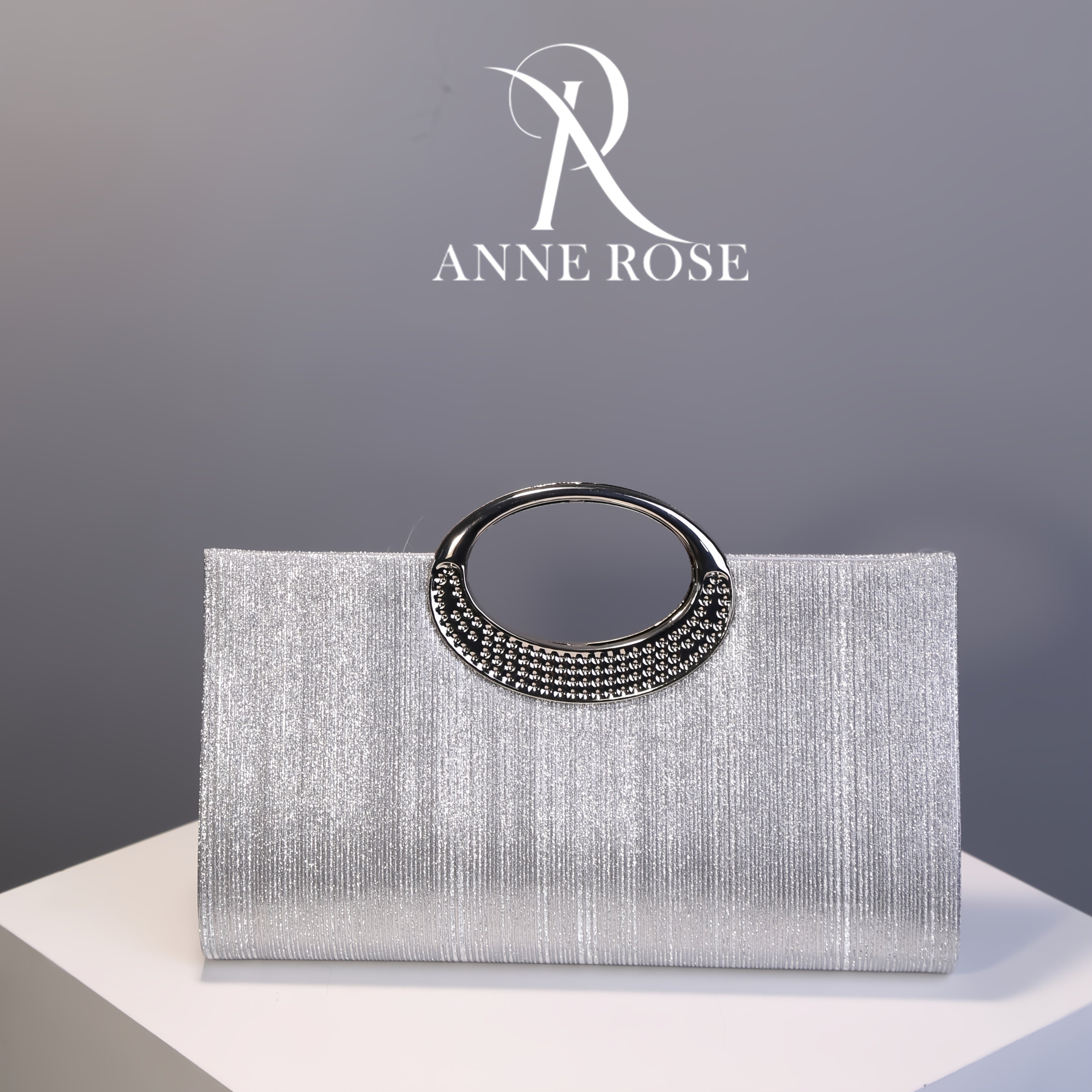 TEMU Encantador y Elegante Bolso de Noche con Decoración en Pedrería para Mujer, Ideal como Regalo. Cartera Fashion Metálica Para Eventos Nocturnas o