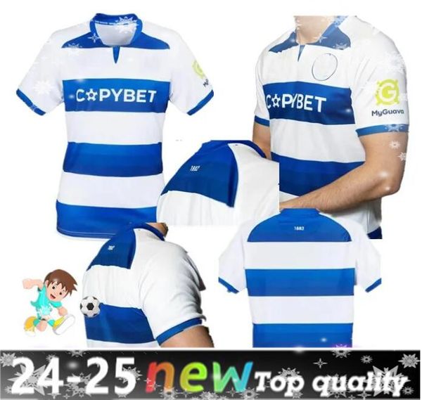 24 25 Queens Park Rangers Mens Soccer Jerseys Willock Amos Roberts Dykes Johansen Home Shirts Football Shirts Short Manneve Uniforms 2024 20