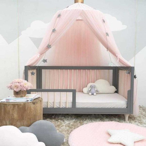 240CM Hanging Kid Bedding Round Dome Bed Canopy Bedcover Mosquito Net Curtain Home Bed Crib Tent Hung Dome