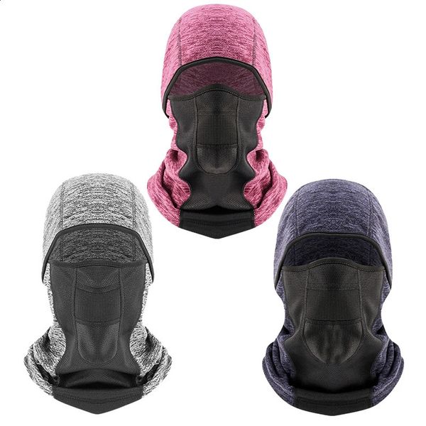 Full face wool face mask warm windproof dust-proof wool protective cap ski helmet bicycle cap outdoor head cover winter 240906