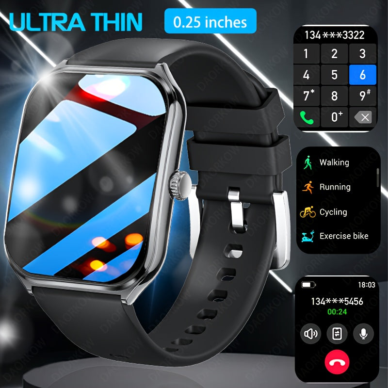 TEMU Slim 1.96-inch Amoled Smartwatch, Hd Resolution, High Quality, Wireless 5.2, Multi-sport Mode Music And Call Capabilities, Alloy Body, Silicone