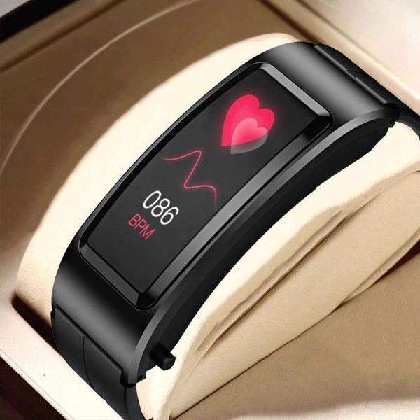 Business Bracelet Watch Mens And Womens 0.96 Inch 60*128 Bluetooth Call Health Monitoring Alarm Clock Loveess Smartwatches