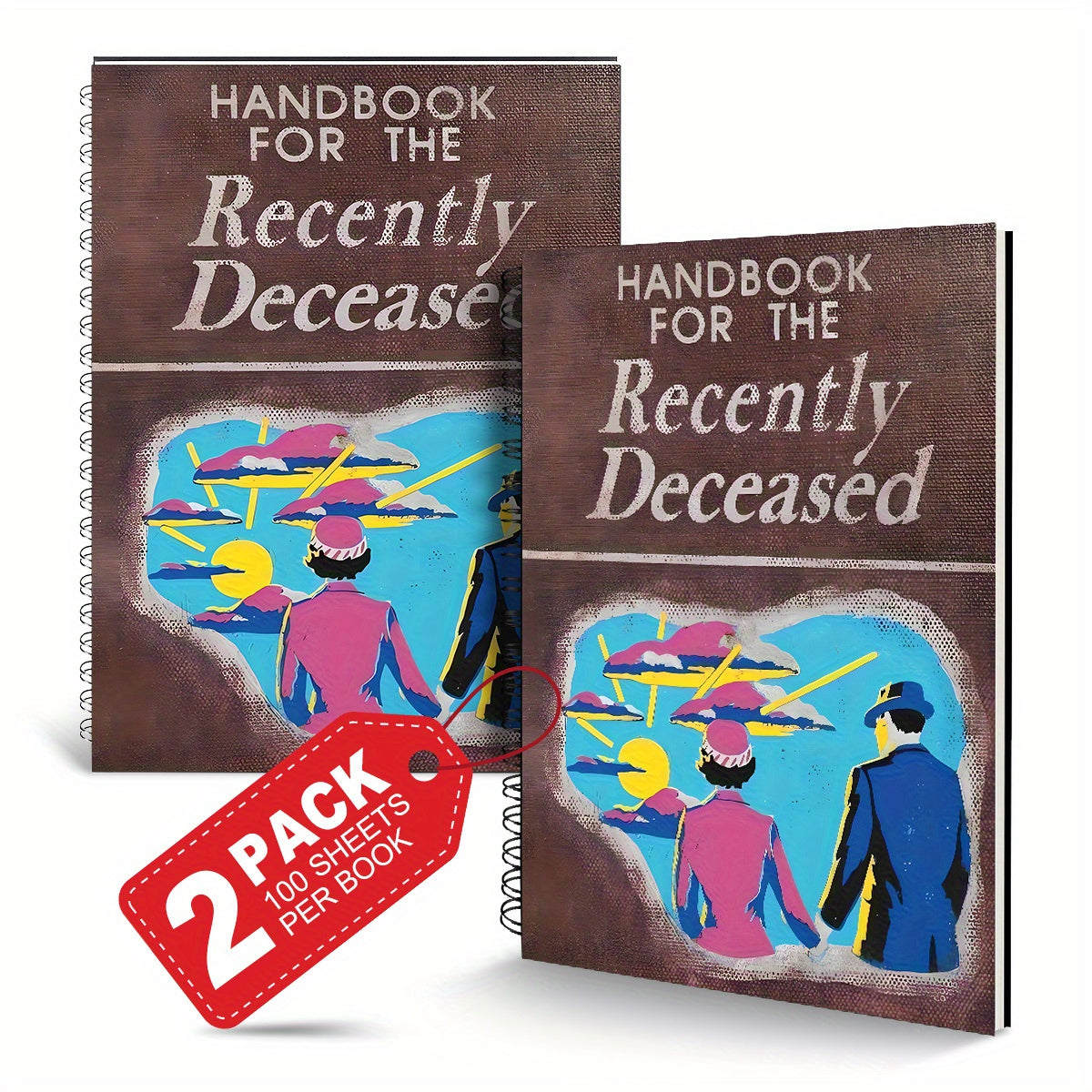 TEMU 2pcs A5 50sheets Spiral Notebook, Matte College Style, Random Words, Thickened Inner Pages At 70g, Ideal For Office And Study, Perfect Gift For