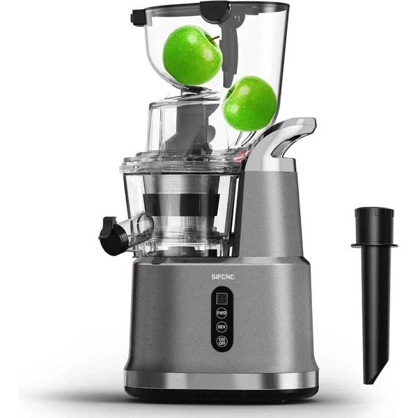 Cold Press Juicer Machines 83mm Whole Fruit Slow Masticating Juicer Easy-Clean Juice Extractor Maker For Full-Bodied Fruit CL240815