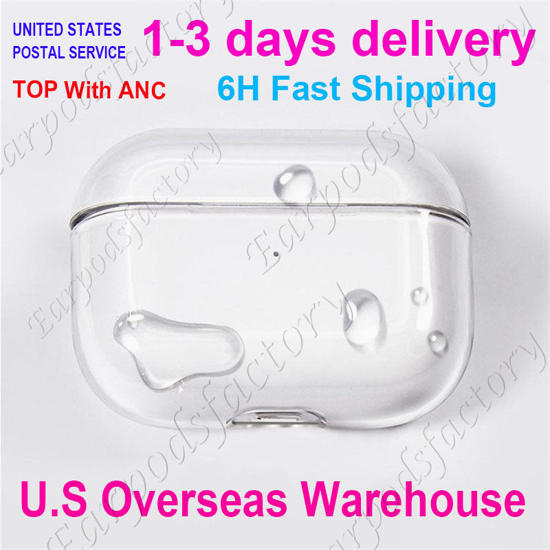 USA Stock for Apple Airpods Pro 2 airpodspros 3 airpodspro2 Wireless Bluetooth Earbuds Active Noise Cancellation with Charging Case Earphone Accesso