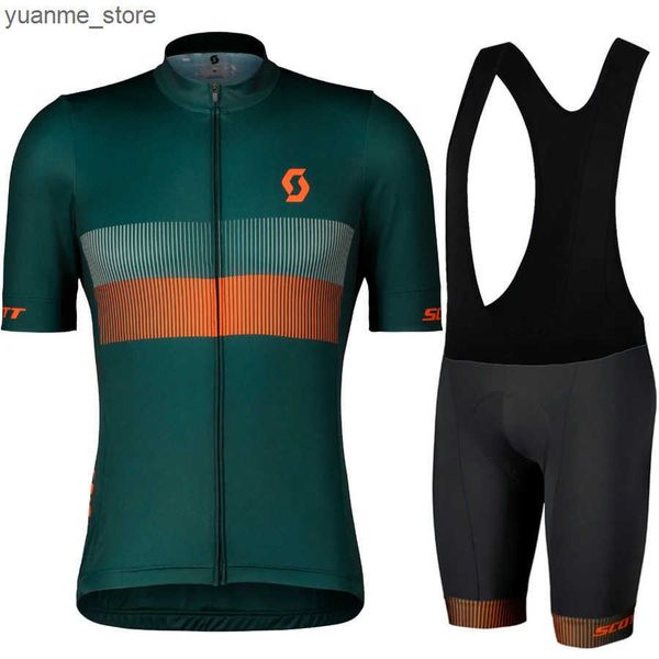 Cycling Jersey Sets SCOTT Cycling Jersey Sets Cycling Bicycle Suit Bicycle Short Sleeve Cycling Clothing Bike Maillot Cycling Jersey Bib Sho
