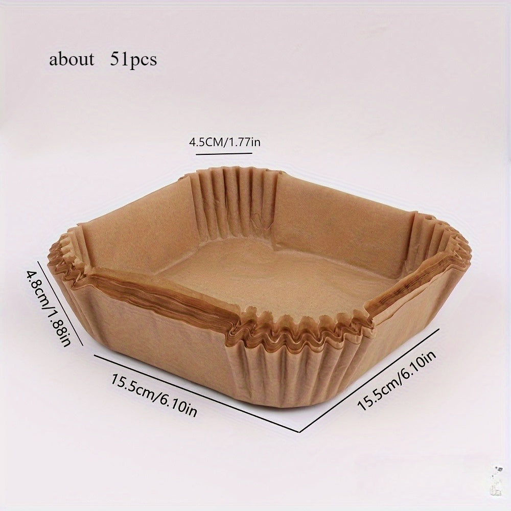 TEMU Air Fryer Lined, Baking Paper, Outdoor Barbecue Supplies - Suitable For Baking, Cooking And Microwave - Easy To Clean, Single-piece Cooking -