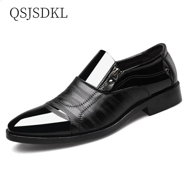 Zapatos Para Hombre Men Social Shoe Men Dress Leather Shoe Fashion Flat Men Shoe Italian Business Casual Shoes Loafer 250120
