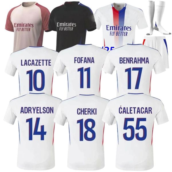 Maillot de foot Soccer Jerseys 24-25 SARR NUAMAH maillot ol AOUAR TAGLIAFICO football shirts 2024 Lyonnais Poter TRAORE man kids kits equipm