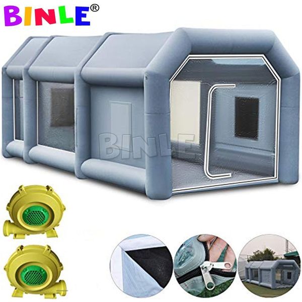 Full set grey-white-blue-Yellow-purple Inflatable Spray Paint Baking Booth Giant Car Painting room Cabin tent for sale