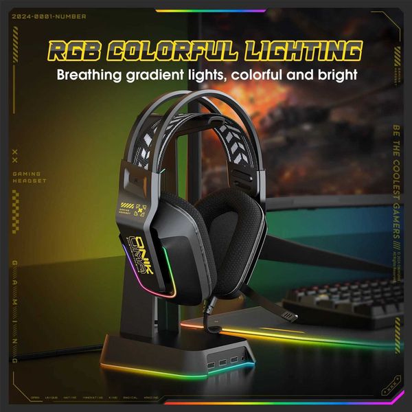 Headsets ONIKUMA X13 gaming headset with microphone and RGB light designed for gaming and music on PC laptops CL250107