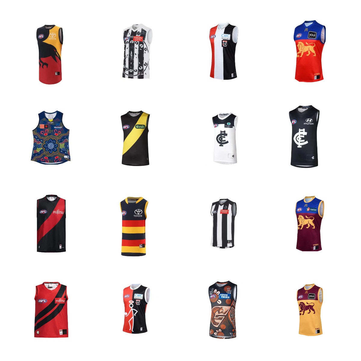 24 25AFL rugby jerseys West Coast Eagles geelong cats Essendon Bombers Melbourne Blues Adelaide Crows St Kilda Saints 2024 2025 GWS shirtS Giants GU