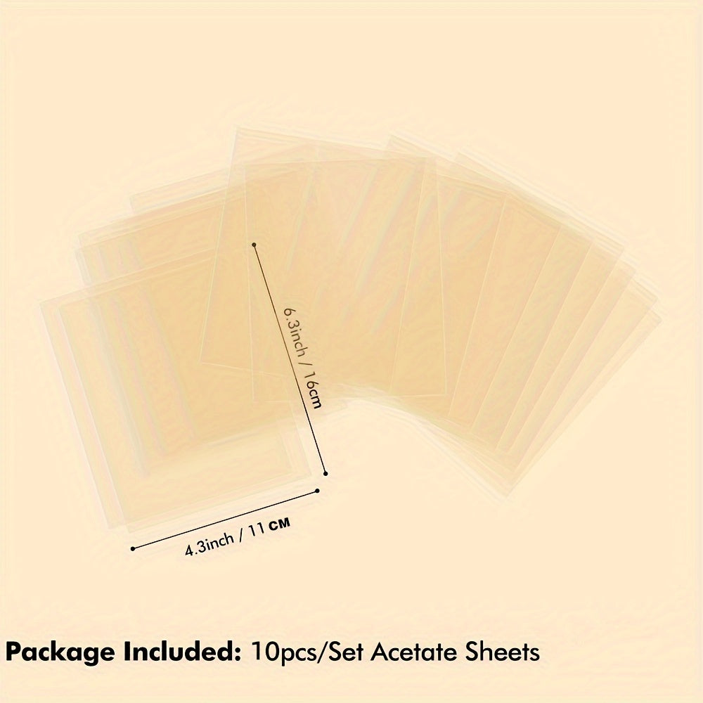 TEMU 10pcs Of 0.17mm Thick Transparent Pvc Board, Suitable For Diy , Card And Photo Frame Crafts - Heat Resistant, Easy To Cut, Very Suitable For