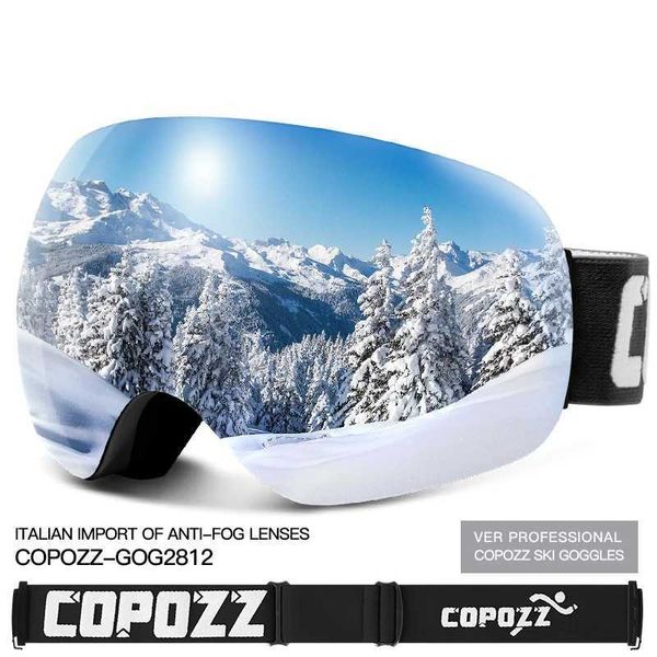 COPOZZ Outdoor Sports Ski Goggs UV400 Protection Ski Mask Ma Fa Anti-Fog Big Face Snow Glasses Snowboard Skiing EyewearXJ241112