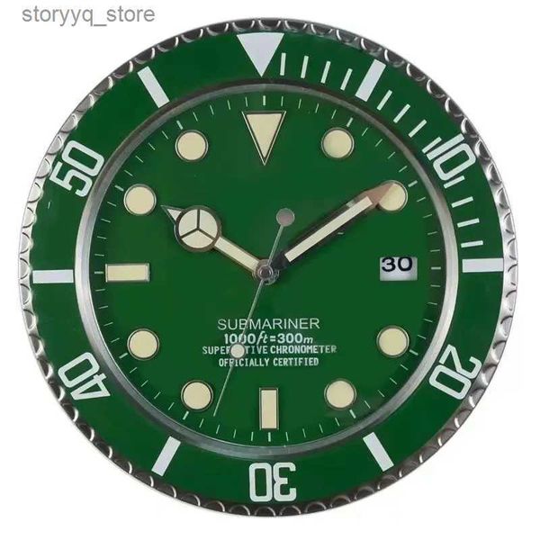 Cloc Super Silent Metal Modern Design Large Wall Watch Home Stainless Steel Luminous Clock The Date Will Work dhl88 Q240620