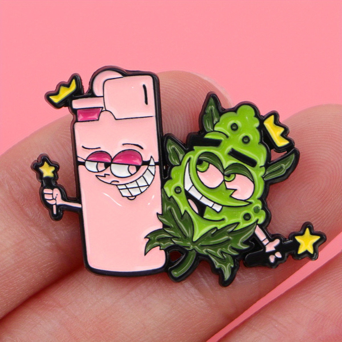 TEMU 1pc Cute Enamel Brooch - Durable Alloy Brooch For Backpacks, Bags And Clothing, Ideal Gift For , Novelty Accessory | | Detailed Artwork, Cute