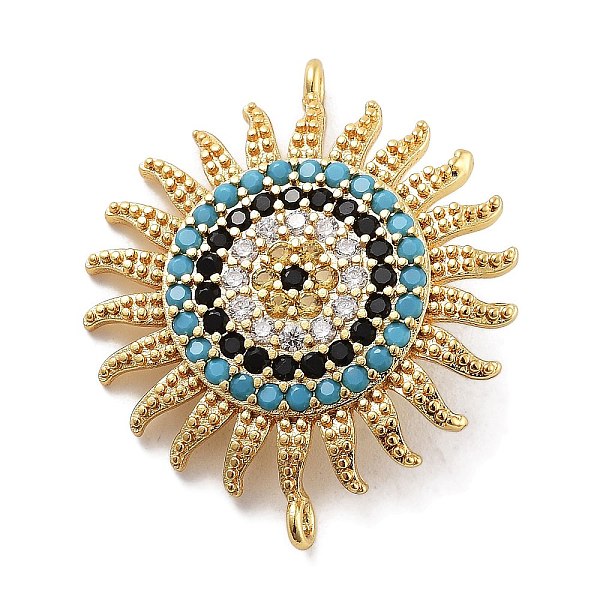 Rack-Plattierung Messing Micro Pave Kubisch Zirkonia Connector Charms