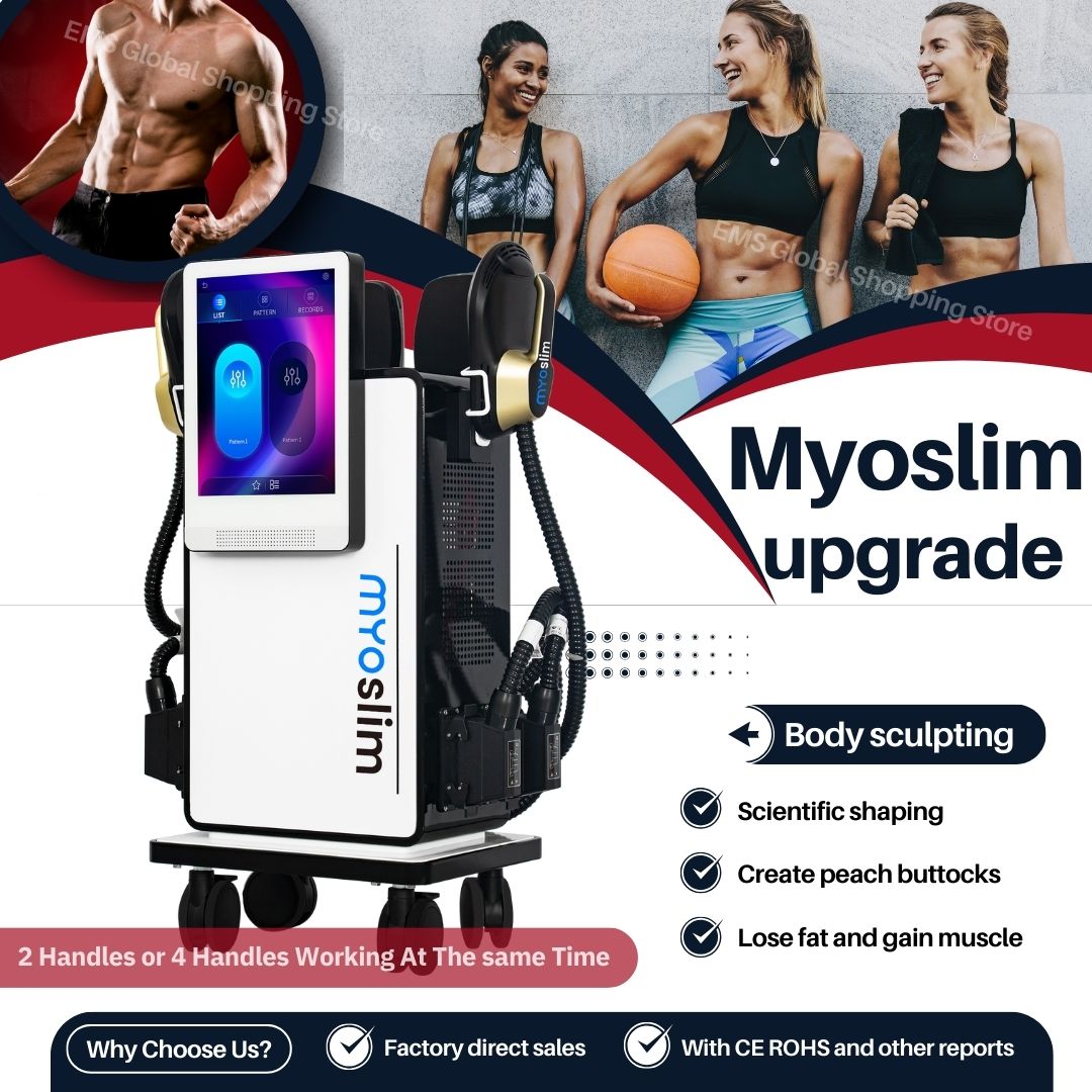 Myoslim Electromagnetic Slimming Machine EMS Body Sculpting Equipment For Reduce Belly Fat Tone Buttocks Professional Spa Body Contouring Care