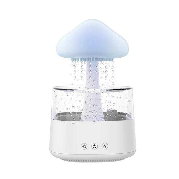 Humidifiers Mushroom rain humidifier cloud air humidifier basic oil color changing LED rain cloud night light humidifier y240628