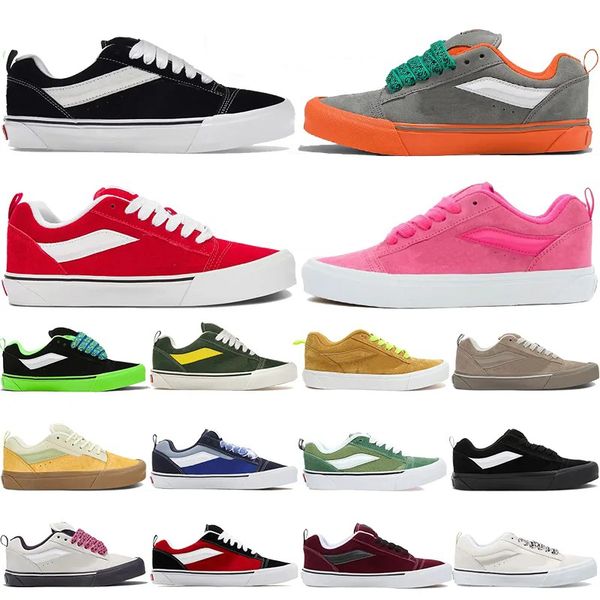 Mens Knu Skool low Classic designer shoes Stack Platform Imran Potato triple Black White Hot Pink Rain Camo Burgundy suede luxury sneakers w