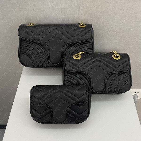 Designer Bag Shoulder Bags Luxury Crossbody With Chain Letters Women Fashion Have Classic Handbag Wallet High Quality Leather Shoulder bag 2