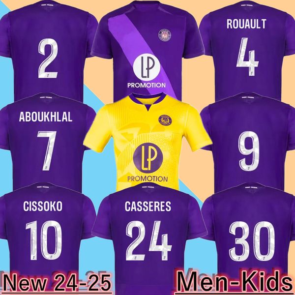 Size 16-2XL Wear 24 25 Toulouse soccer jerseys CISSOKO DALLINGA CASSERES 2024 2025 Home Away maillot de foot Men kits football shirts kids k