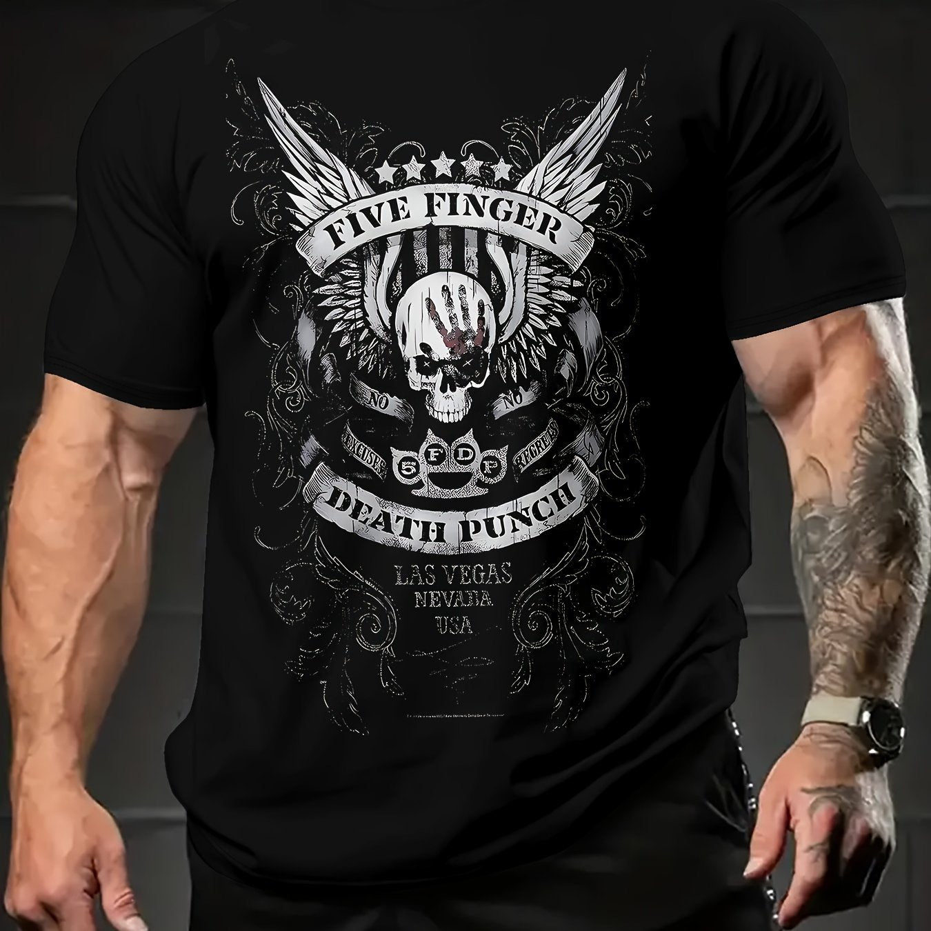 TEMU Vintage Letter And Graphic Neck Short Sleeve T-shirt For Men, Casual Summer T-shirt For And Vacation Resorts