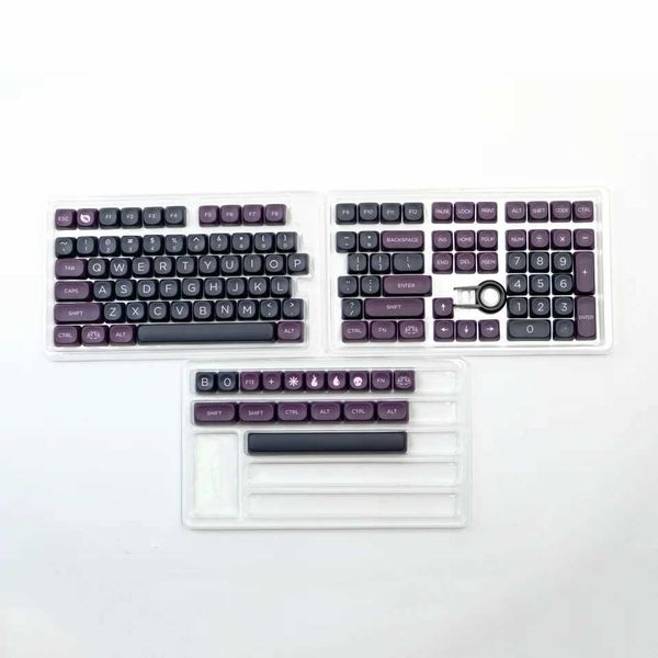 Keyboards GMK Black Lotus 126 Keys-Set PBT Keycaps Dye Sublimation MOA Profile for MX Switch Gaming Mechanical Keyboard 6.25U 7U Space R2407