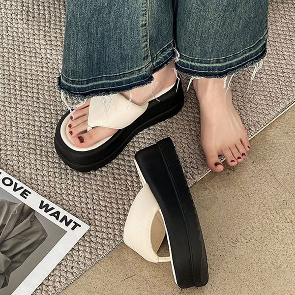 Flip-ps Thick Bottom Summer Flat Outside Sandals Slippers Casual Heightening Slides Shoes Platform Shoe for Women 7a32