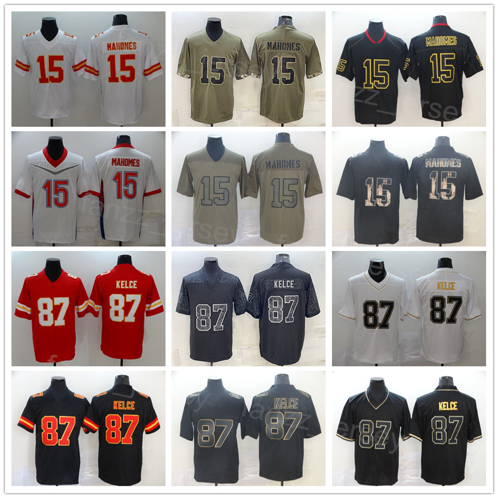 Men Football 87 Travis Kelce Jersey 15 Patrick Mahomes Rainbow Leopard Grain Hyphenation Goddess Shadow Flag Hemp Grey Drift Smoke Black White Red A