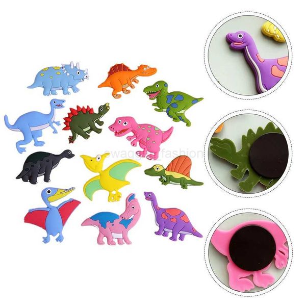 12 Pcs Fridge Magnet Preschool Animal Cognition Toy Magnets for Kids Refrigerator Stickers Dinosaur DecorXJ240809