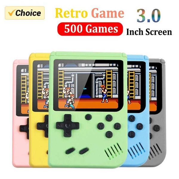 Retro Portable Mini Handheld Video Game Console 8-Bit 3.0 Inch Color LCD Kids Color Game Player Built-in 500 Games For Kid Gift Z241219