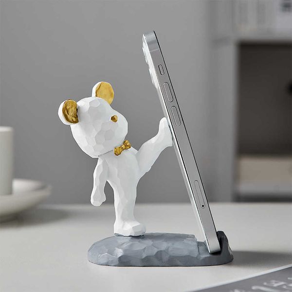 Novelty Items Home Decoration Violent Bear Phone Holder desk accessories aesthetic kawaii room decor gadgets desktop sculpture gaming G23052