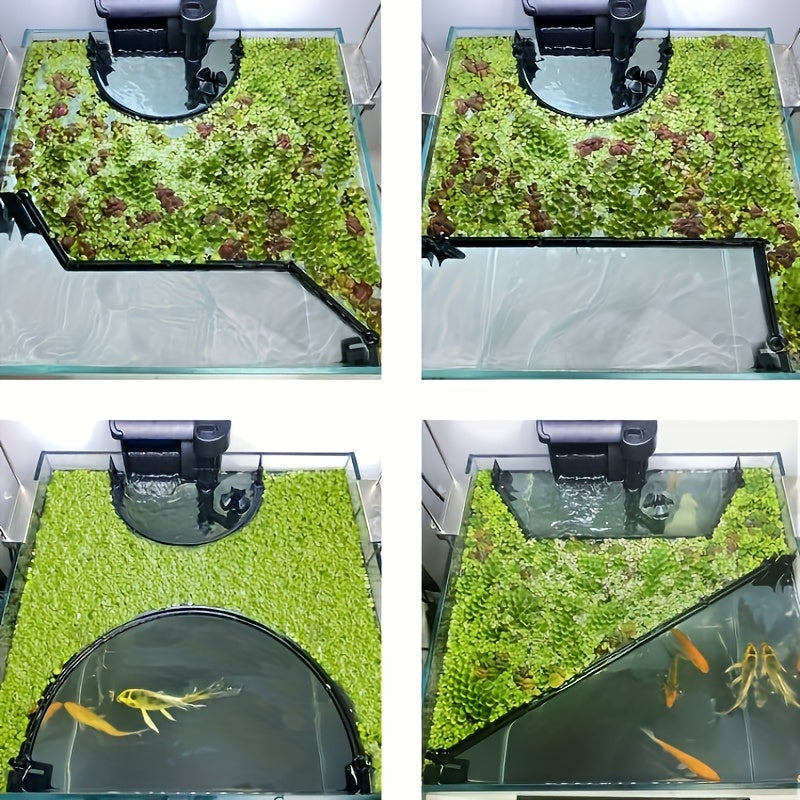 TEMU Floating Plant Corral For Aquarium, Fish Tank Accessories To Separate Plants, Automatically Adjusts Height With Water Level, Suitable For All