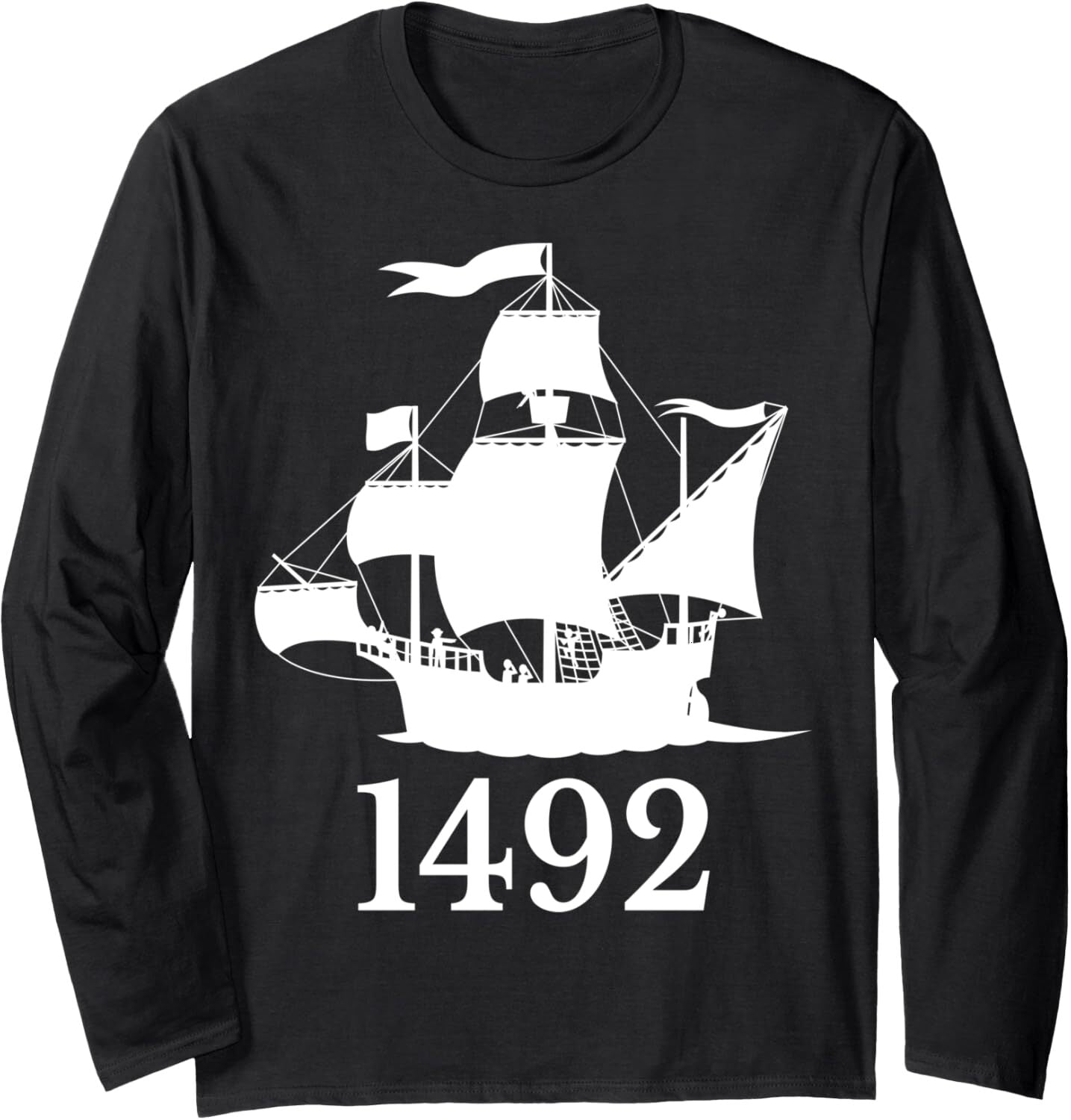 Long Sleeve Shirts for Men sweatshirt 1492 Nautical Ship Columbus Day Sailing Holiday Long Sleeve Tee Streetwear Casual tops clothes