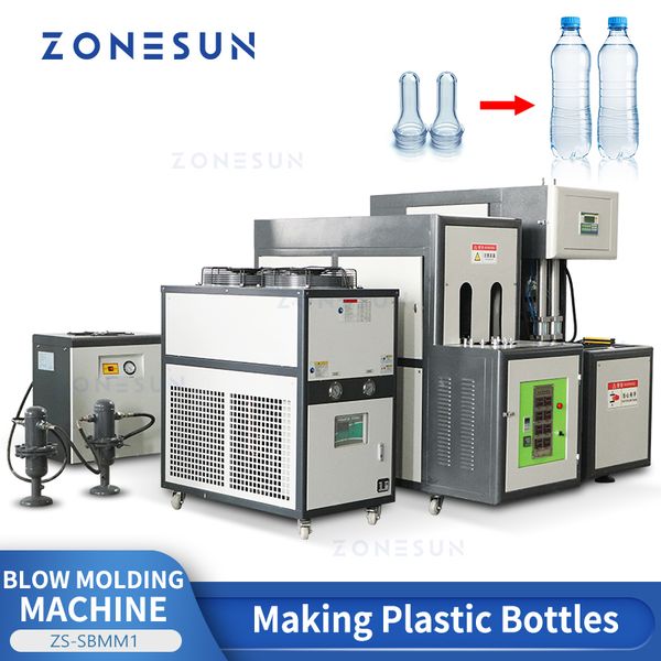 ZONESUN Plastic Bottles Making Stretch Blow Molding Machine Industrial Equipment Hollow Plastic Containers For Drinks Cosmetics Production Z