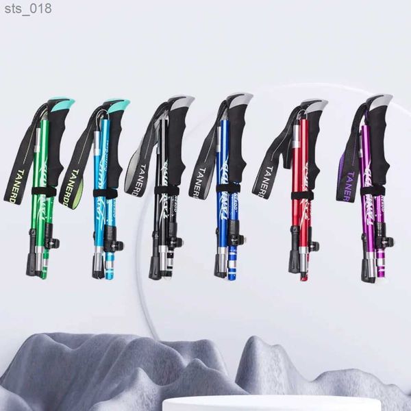 Trekking Poles 5 Outdoor Folding Hiking Pole Camping Portable Suitable for Nordic Elderly Telescopes Easy to Put into Bag 1 Piece H241105 CQ