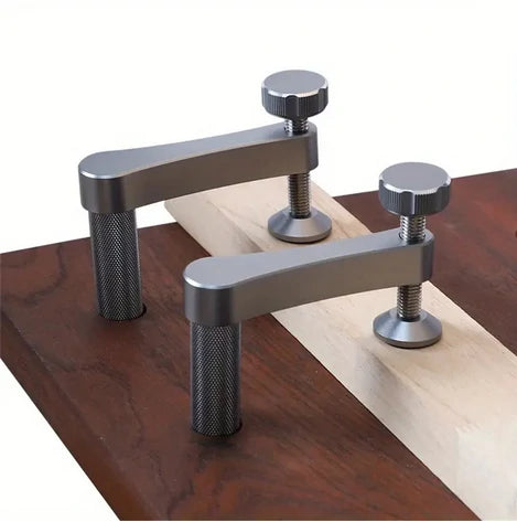 2PCS Workbench Dog Hole Clamp Set With Anti-Slip Pad Woodworking Desktop Fixed Clip Aluminum Alloy Quick Acting Hold Dow