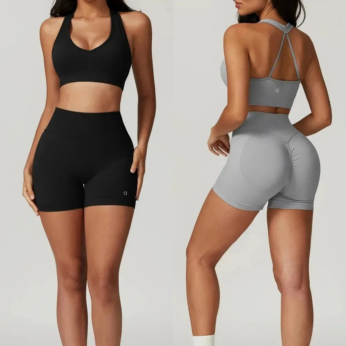 A333 Women Outdoor Sports Suit Yoga Seamless Bra And Shorts Set Quick Dry Fitness Clothing