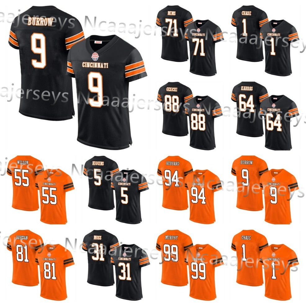 Men-Women-Youth Joe Burrow Football Jerseyss Jermaine Burton Ja&#039;Marr Chase Evan McPherson Tee Higgins Sam Hubbard Cam Taylor-Britt Zack Moss Am
