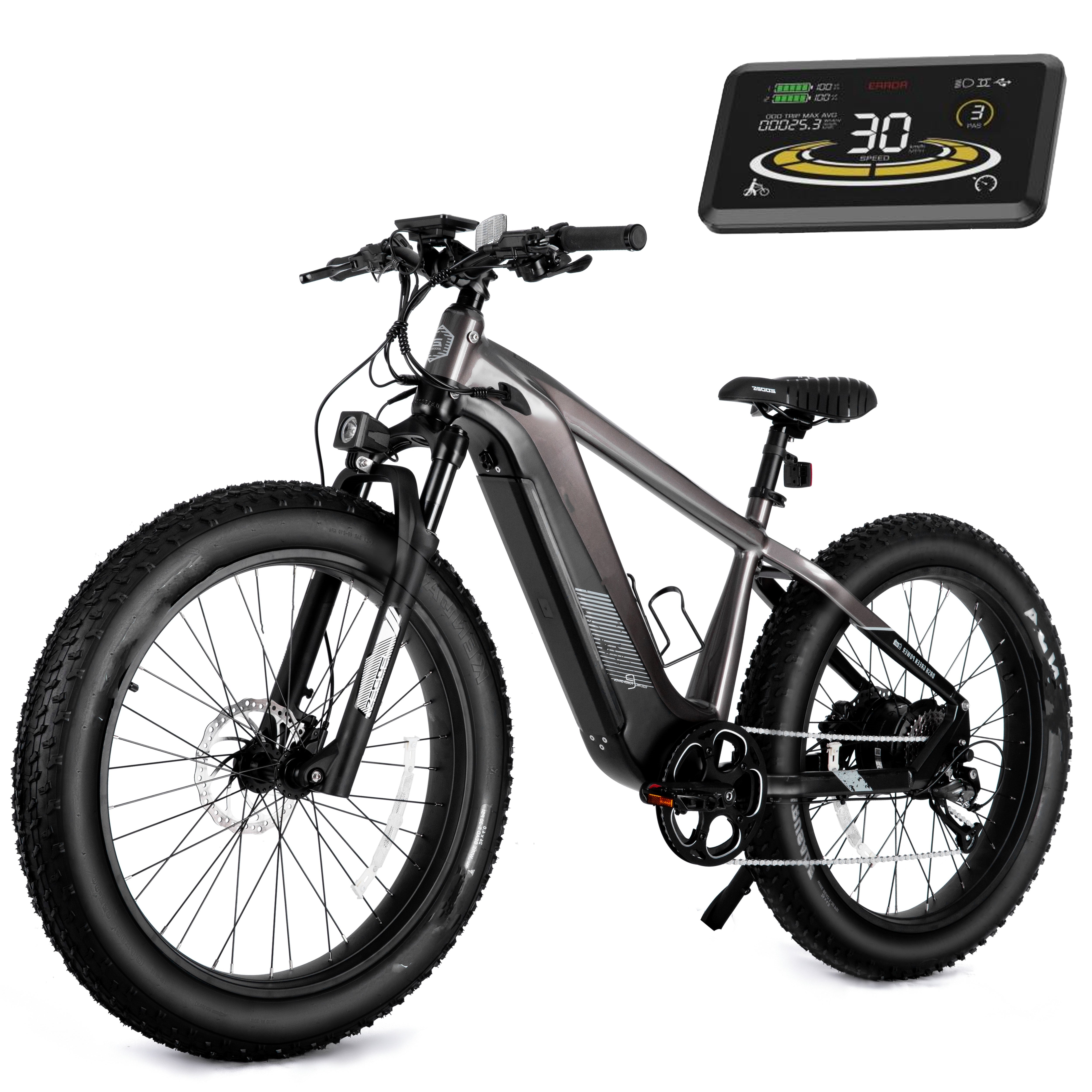 High End Electric Bike E-Bike 52V 750W Bafang Hub Motor 17Ah 30mph Electric Mountain Bike 6061 Aluminum Alloy Frame Fatbike 26 inch fat tire Hybrid