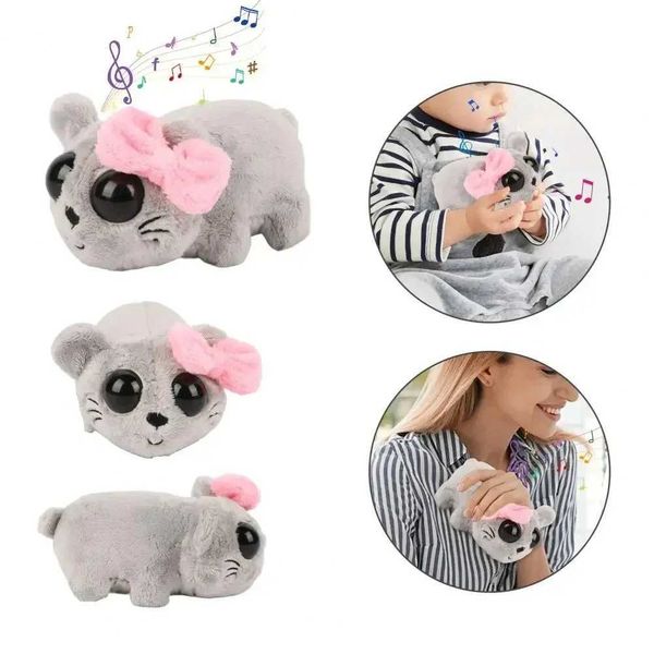 Kawaii Sad Hamster Musical Plush Toy Soft Stuffed Animal Cute Hamster Plush Dolls for Children Kids Christmas Birthday Gift Y240731