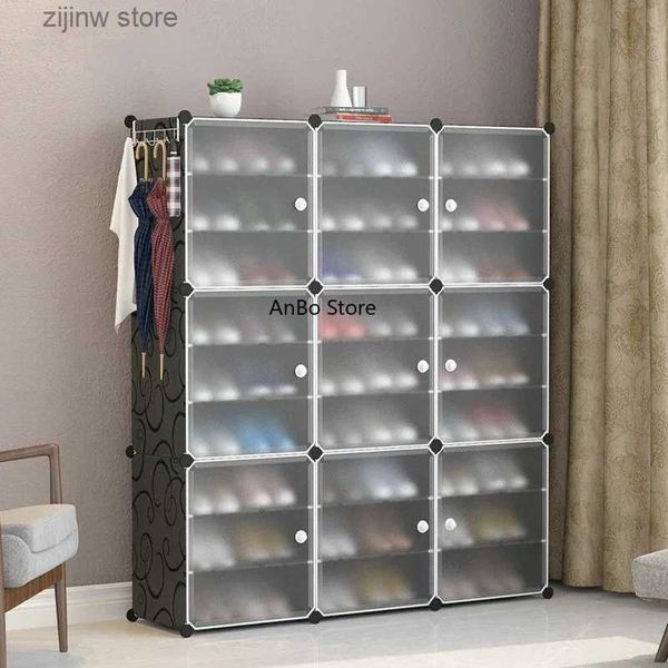 Storage Holders Rac Multi cube plastic cabinet saves space organizer detachable storage DIY shoe rack keeps room tidy Y240319