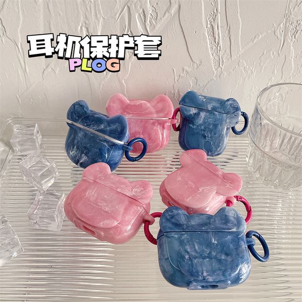 ddmygifts Marble Bear Head Suitable for Pro1-2-3 Generation Bluetooth Wireless Earphone Cover Creative Soft Shell Trend A