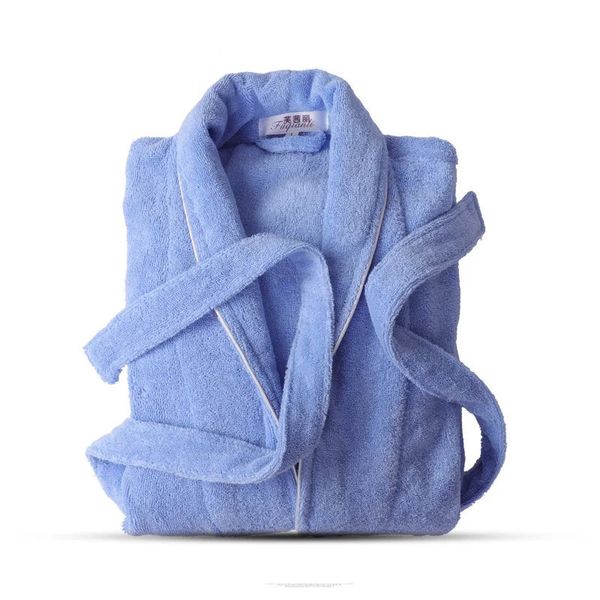 100% Cotton Toweling Terry Robe Lovers Soft Bath Robe Men And Women Nightrobe Sleepwear Male Casual Home Bathrobe el Robe 241112