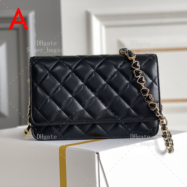 15A mirror quality luxury designer bag WOC crossbody bag 19.2cm leather shoulder bag chain bag with box YC433