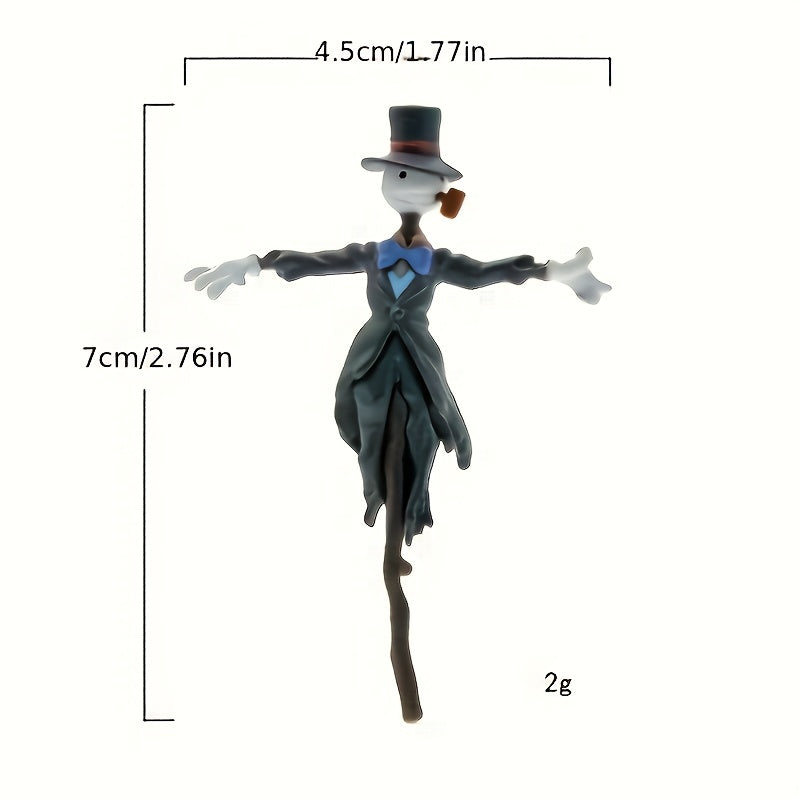 TEMU 1pc Mini Statue - With Top Hat, For Garden, Aquarium, Diy Diorama, Decor - No Electricity Needed, Durable Resin Figurine For Indoor-outdoor
